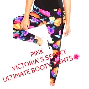 PINK Victoria's Secret floral tights